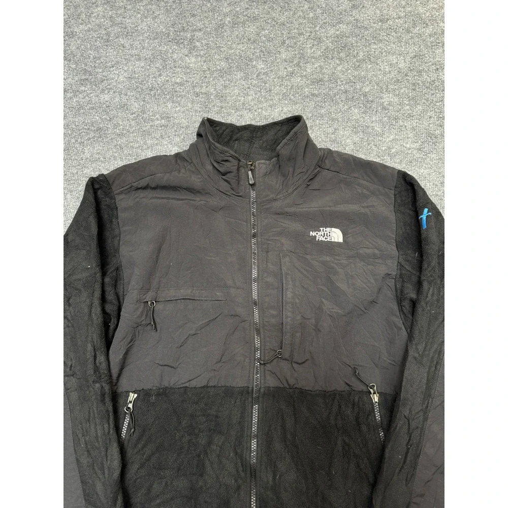 The North Face Denali Polartec Fleece Jacket Mens Large Black Full Zip Outdoor‎